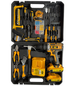 مجموعه 199 عددی دریل پیچ گوشتی چکشی شارژی 10 میلی متری 212 ولت جاب مدل JB-212 INSERT