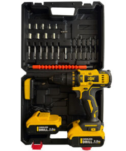 دریل پیچ گوشتی شارژی چکشی 10 میلیمتری 188 ولت جاب مدل JB-188 NetliX مجموعه 40 عددی