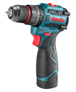 دریل پیچ‌گوشتی شارژی رونیکس مدل 8661 با ولتاژ 16 ولت، سه‌نظام خودکار با سایز 10 میلی‌متر، 1800 RPM، 25500 ضربه در دقیقه، مناسب استفاده خانگی، منبع تغذیه باتری قابل شارژ، وزن 1.07 کیلوگرم