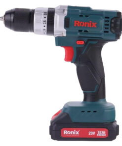 دریل پیچ‌گوشتی شارژی رونیکس مدل RH-8620 با توان 18 وات و ولتاژ 20 ولت، سه‌نظام خودکار با سایز 10 میلی‌متر، 1500 RPM، مناسب استفاده خانگی و نیمه صنعتی، منبع تغذیه باتری قابل شارژ، وزن 2 کیلوگرم، دارای سیستم گردش راست‌گرد و چپ‌گرد، همراه با کیف و شارژر