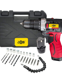 دریل پیچ گوشتی شارژی 10 میلی متری 128 ولت جاب مدل JB-128 POWEER X مجموعه 45 عددی