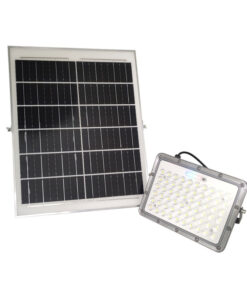 پروژکتور خورشیدی 100 وات مدل فلت 100W کد 803 به همراه پنل خورشیدی
