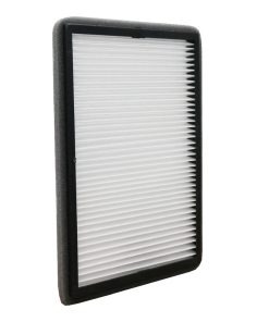 فیلتر کابین خودرو پژو 405 برند فیلتر دم مدل 405J1401 مکعب مستطیل شکل با فیلتراسیون بالا و جذب ذرات ریز معلق هوا برای تضمین هوای سالم داخل کابین