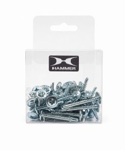 پیچ سرمته هامر مدل واشردار کد HomeFix بسته 60 عددی